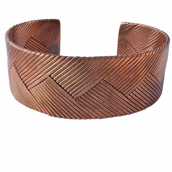 Vintage Copper Cuff Bracelet - Picture 2 of 10